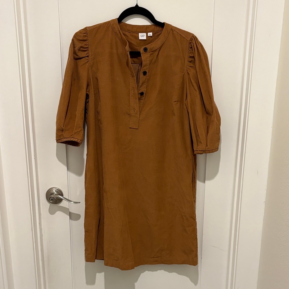 GAP Brown Button-Up Dress